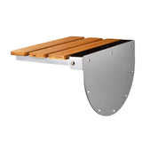 Pulse Showerspas 4004-Ssp Ergoseat, Ada Compliant Teak Shower Seat, Polished Stainless Steel