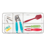 iDesign Interlocking 5Section Drawer Organizer, Clear