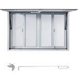 VEVOR Concession Window 60 x 36 inch, Aluminum Alloy Food Truck Service Window with 4 Horizontal Sliding Screen Windows & Awning