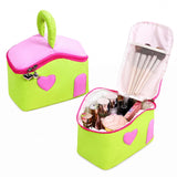 House Of Quirk Large Capacity Makeup Bag For Women, Portable Cosmetic Organizer, WaterResistant Travel Toiletry Bag With Handle