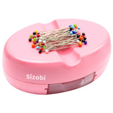 Sizobi Magnetic Pin Holder with 100 Pcs Ball Head Straight Pins, Magnetic Pin Cushions for Sewing, Sewing Supplies, Needle Magne