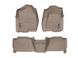 WeatherTech Custom Fit FloorLiners for Sierra, Silverado - 1st & 2nd Row (45003-1-4), Tan