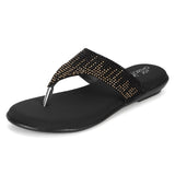 Ortho Joy Doctor Fancy Slipper For Women || Orthopedic Women'S Slipper,Black,4,B0C9H9JH39