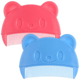 Toyvian 2Pcs Baby Hair Combs: Plastic Cute Cradle Cap Comb for Babies - Gentle Touch - Easy to Hold- Bear Shaped Bath Brush for