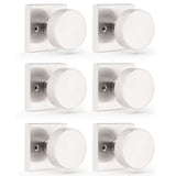 Satin Nickel Dummy Door Knob, Single Side No-Turning Door Handles,6 Pack Inactive Half Dummy Door Knob Set