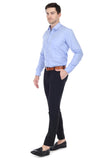 Xjarvis Clifton Men'S Regular Fit Cotton Blend Plain Shirt Full Sleeves Casual & Formal Summer Shirt With Pocket Design & Spread Collar Pack Of 1 (Blue M),Blue,,B0CZTM8YRG