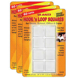 (3 PK) HOOK N LOOP 7/8IN SQUARES 60