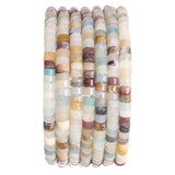 Natural Amazonite Stone Spacer Beads 4x2mm 38cm/str Flat Round Loose Semi Gemstone Caps for Making Bracelets Necklace