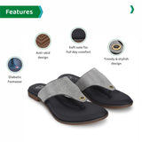 Ortho Joy Doctor Fancy Slipper For Women || Orthopedic Women'S Slipper || Fancy Slippers For Women,Grey,8,B0C7MW2YZD