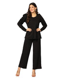 Leriya Fashion Ethnic Co Ord Set | Co Ord Set for Women | Night Dress for Women | Night Wear for Women | Payjama Set for Women | Women Two-Piece Outfits | Coord Sets (Large Black),Black