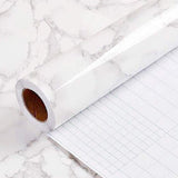 Yancorp 16x787/65.6' White Gray Contact Paper Removable Wallpaper Grey Pull and Stick Countertops Kirchen Marble Wallpaper Self-