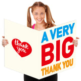 A Very Big Thank You Jumbo Greeting Card with Envelope Gratitude Giant Greeting Card Thanks for Birthday Party Baby Shower Weddi