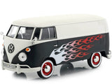 Motormax Volkswagen Type 2 (T1) Delivery Van with Flames 1/24 Diecast Car Model