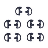 KS K-STORM Two Way Radio Ear Mold Replacement Soft Silicone Ear Insert for Acoustic Coil Tube Earpiece (Black, 5 Pair Large)