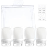 RONRONS Silicone Travel Bottles,1oz Mini Ketchup Squeeze Salad Dressing Sauce Bottles Small Leak Proof TSA Approved Container fo