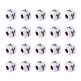 FASHEWELRY 200Pcs Cube White Acrylic Letter Beads 5x5x5mm Letter Y Alphabet Beads for DIY Bracelet Necklace Jewelry Making