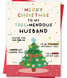 BENNLOOS Funny Christmas Card for Husband, Romantic Christmas Cards Gifts from Wife, Happy Holiday Card for Husband