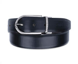 Louis Stitch MenS Reversible Italian Leather Belt For Men 1.25 Inch (35Mm) Waist Strap Black Brown Belt With Chrome Buckle (Ber