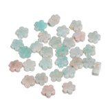 Songxi 60pcs 6mm Amazonite Plum Blossom Natural Stone Beads for Jewelry Making, Smooth Loose Flower Shape Gemstone Beads for Bra
