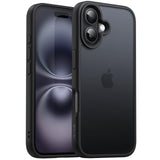 JETech Matte Case for iPhone 16 6.1-Inch, Shockproof Military Grade Drop Protection, Frosted Translucent Back Phone Cover, Anti-