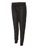 J. America Womens Mlange Fleece Joggers - Black, L