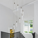 votag Pendant Lighting for Kitchen Island,High Ceiling Chandelier, Modern Chandelier Light Fixtures, Raindrop Chandelier Dimmabl