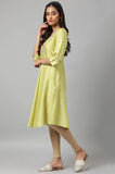 W For Woman Green Embroidered A-Line Kurta_23Auw18128-218026_M