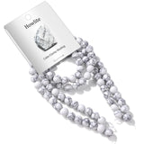 Risyfjew 100PCS 8mm Natural Howlite Beads Gemstone Round Loose Beads for Jewelry Making Chakra Crystal Stone Beads for Bracelets