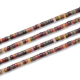 Adabele 14.5 Inch Natural Picasso Jasper Healing Gemstone 4mm x 2mm Small Heishi Tube Rondelle Beads Gem Stone Spacer (140-150pc
