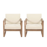Christopher Knight Home Stefan Club Chair, Beige + Brown Wash
