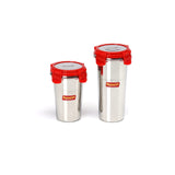 Sumeet Stainless Steel Airtight, Leak Proof, Freezer Safe and Dust Proof Tumbler with Stainless Steel Lid Set of 2 Pcs (400ml, 5