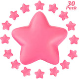 30 Pieces Star Stress Ball Bulk Mini Foam Stress Relief Ball for School Carnival Reward, Student Prizes, Party Bag Fillers(Pink)