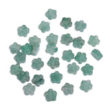 Songxi 60pcs 6mm Green Aventurine Plum Blossom Natural Stone Beads for Jewelry Making, Smooth Loose Flower Shape Gemstone Beads