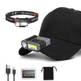 XLENTGEN LED Clip-on Cap Lights USB Rechargeable Hands Free Hat Light with Motion Sensor, 175 Adjustable Head Lamp IPX6 Waterpro