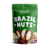 Food to Live - Dry Roasted Brazil Nuts with Himalayan Salt, 8 Ounces - Oven Roasted, Lightly Salted, No Oil Added, Whole. Vegan,