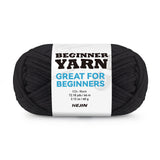 60g Black Yarn for Crocheting and Knitting;66m (72yds) Cotton Yarn for Beginners with Easy-to-See Stitches;Worsted-Weight Medium