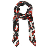 Ikea Annanstans Cotton Scarf, Red Black White Pattern, 140 X 140 Cm