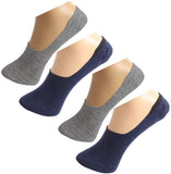Pinkit Unisex MenS & WomenS No Show Loafer Cotton Socks With Grip (4 Pairs)