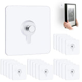 22 Pcs Drill Free Adhesive Wall Hooks, 40 lb Capacity Picture Hanging Hooks, Heavy Duty Picture Hangers Without Nails Strong Hol