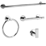 Ksden Polished Chrome Bathroom Hardware Accessories Set 4 Pieces,Towel Bar Set Stainless Steel Wall Mounted, Includes 24 in Towe