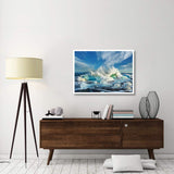 Waves Breaking, Iceland-Paper Art-42,,X30,,