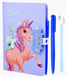 Shree Technesh Unicorn Fairy Angel Password Lock Diary With Unicorn Designer Pen For Kids Girls (19 X 13 X 1.5 Cm)