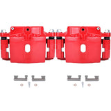 SCITOO Front Left+Right Brake Calipers With Bracket 18-B4728 18-B4729 Red Compatible For Cadillac 2002-2006 For Chevrolet 1999-2