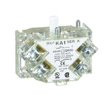 Schneider Electric Contact Block for Industrial Machinery, Fits 30mm Diameter Cutouts, Spring Return, 1NO and 1NC (9001KA1)