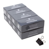 U Brands Binder Clips, Medium 11/4Inch Width, 1/2Inch Paper Holding Capacity, Black and Silver Steel, 96Count 656U0824