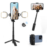 ULANZI JJ02 Selfie Stick Tripod, Extendable Grip Phone Tripod with Detachable Remote Pocket Size, 3-in-1 Mini Phone Grip 2 Cold