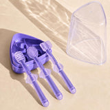 3 Pcs Set Silicone Baby Manual Toothbrush Set For 018 Months Includes Newborn Tongue Cleaner, UShaped Toothscrubber,Soft Gum M
