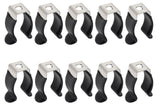 RTNLIT T5 U Clips Holder Bracket for LED Bulbs & Fluorescent Tubes Mounting Accessories, Black Plastic Dipped Clamps Lamp Suppor