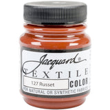 Jacquard Fabric Paint for Clothes 2.25 Oz Textile Color Russet Leaves Fabric Soft Permanent and Colorfast Professional Qua