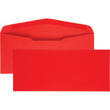 Quality Park #10 Business Envelopes, Windowless, Gummed Seal, Red, Pack Of 25 Envelopes